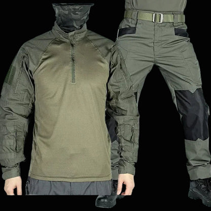 Tactical Outdoors Breathable Camo Uniform 2 Pcs Sets