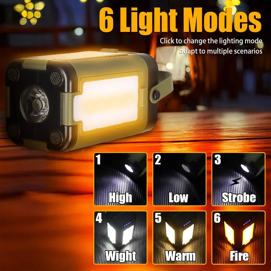 Solar Camping Lantern 15W LED Rechargeable Flashlight Magnetic Floodlight Portable Tent Lamp for Fishing Outdoor Light