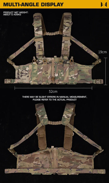 Lightweight MOLLE with Mag Pouch H-Style Strap SF Vest Chest Rigs