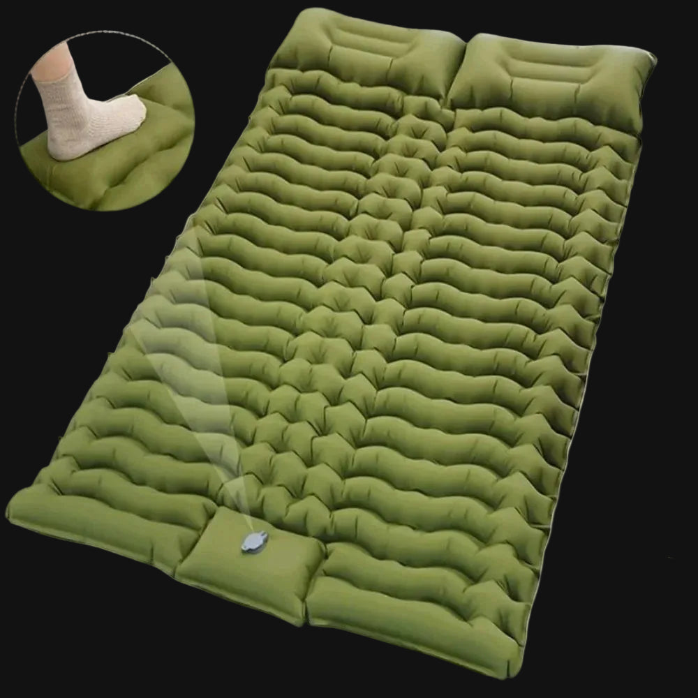 Ultra-Light Inflatable double Sleeping Pad with Built-In Foot Pump