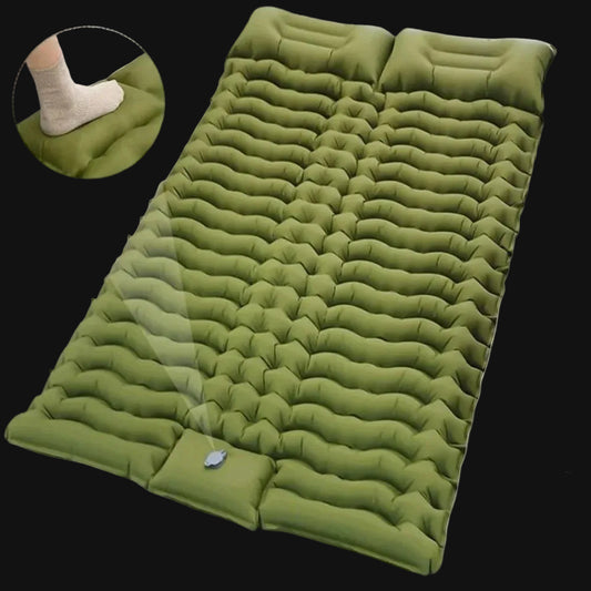 Ultra-Light Inflatable double Sleeping Pad with Built-In Foot Pump