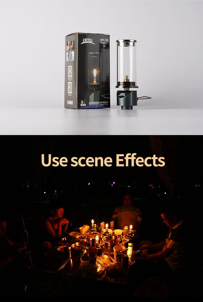BRS-55 Dreamlike Candlelight Lamp Windproof Candle Light Gas Burner Stove Outdoor Camping Lights Tent Lighting Equipment