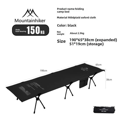 Foldable Camping Bed with A Load Capacity of 150 Kg