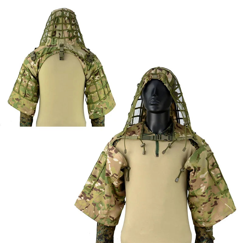 Tactical Ghillie Viper Hood 3D Leaf