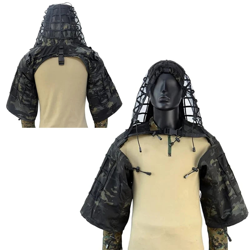 Tactical Ghillie Viper Hood 3D Leaf
