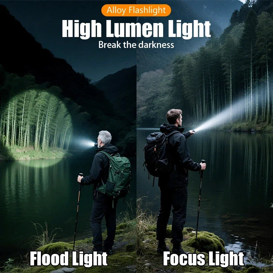 Ultra Powerful Flashlight Concentrating Ignition Flashlight Waterproof Military Tactical Lamp Outdoor Camping Adventure Torch