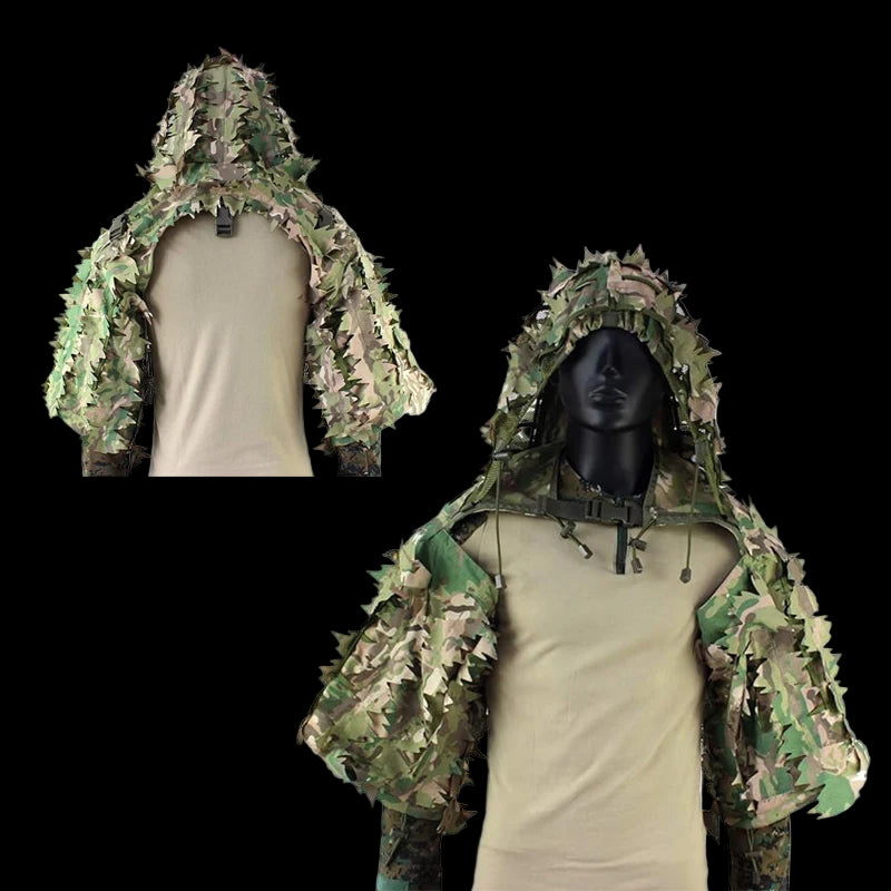 Tactical Ghillie Viper Hood 3D Leaf