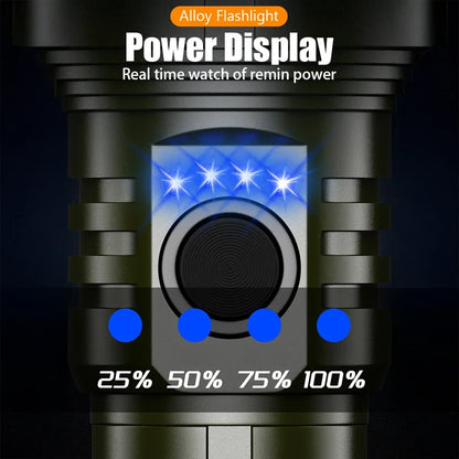 Ultra Powerful Flashlight Concentrating Ignition Flashlight Waterproof Military Tactical Lamp Outdoor Camping Adventure Torch