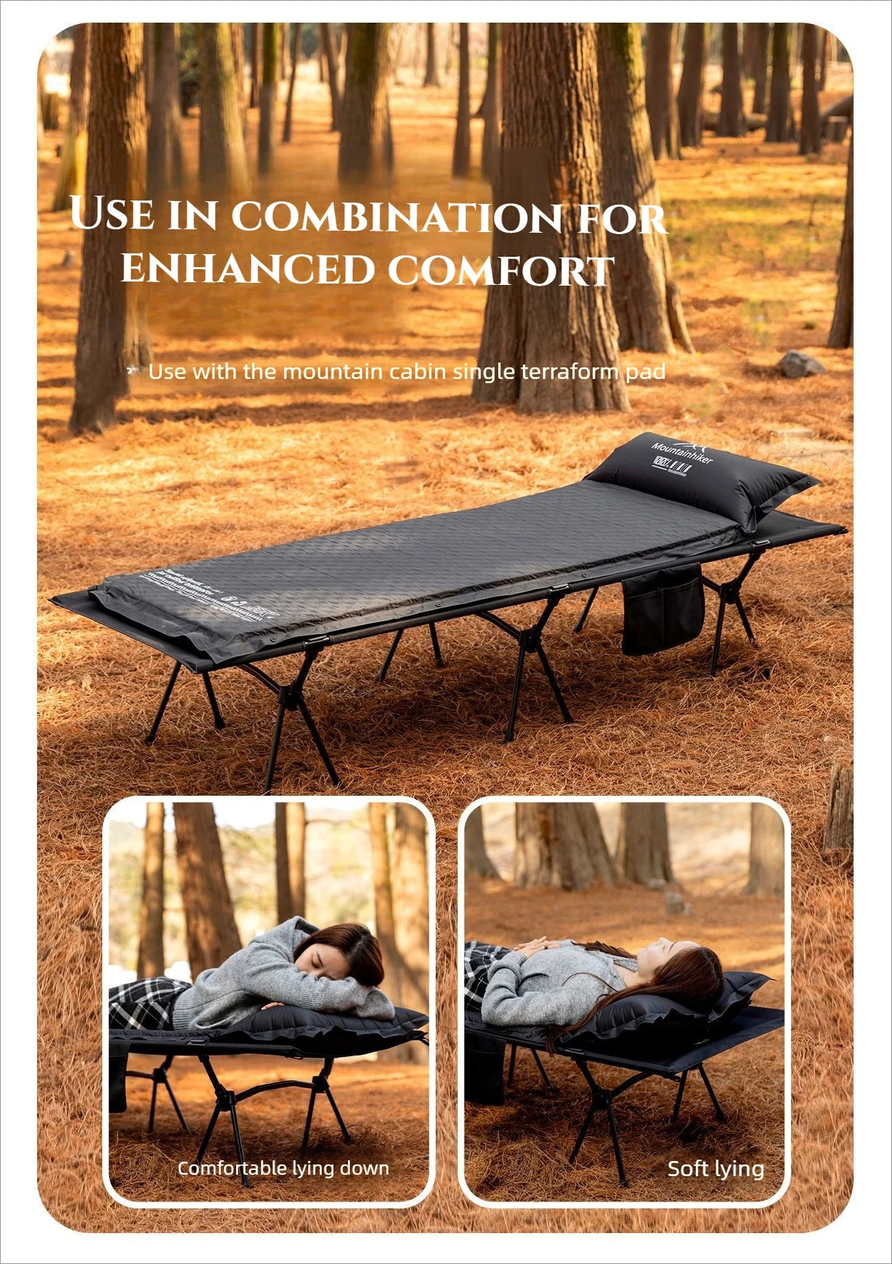 Foldable Camping Bed with A Load Capacity of 150 Kg