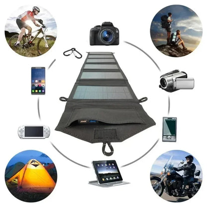 Foldable Solar Panel 6-fold 800W 20w/h  Portable Solar Panels Charger USB 5V DC Full Time Power Solar Panel Mobile Power Supply