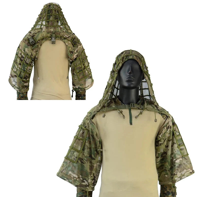 Tactical Ghillie Viper Hood 3D Leaf