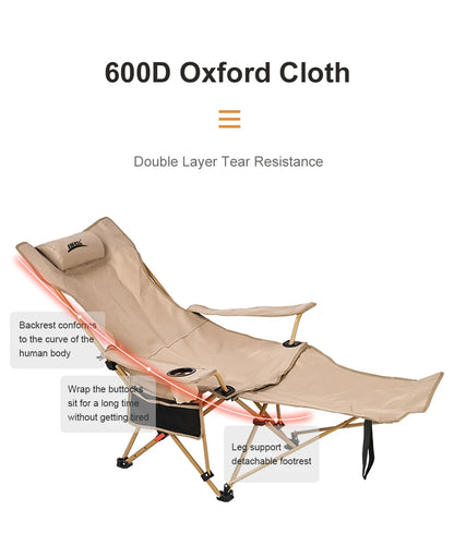 2-in-1 Reclining Camping Chair