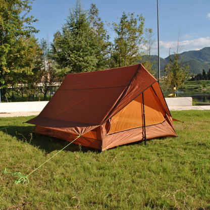 Brown CZX-166 two-person waterproof ripstop triangle tent